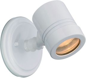 Cylinders Collection Wall-Mount 1-Light Outdoor White Light Fixture 
