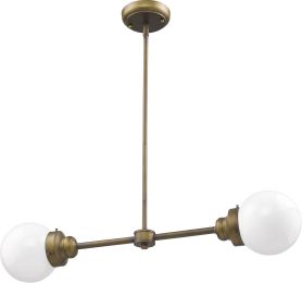 Portsmith 2-Light Island pendant with glass globes 