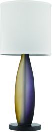 Elixer Table Lamp (1 Light - Ebony Lacquer and Cream) 