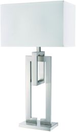 Precision Table Lamp (1 Light - Brushed Nickel and Ivory) 
