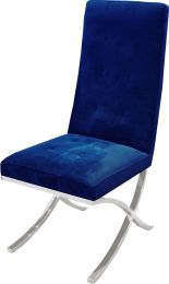 Lidia Dining Chair (Set of 2 - Blue Velvet) 