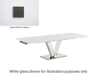 Otello Extendable Dining Table (Sand Brown) 