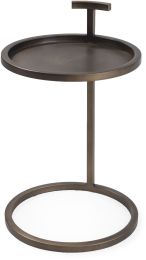 Slide End Table (Brushed Bronze Stainless Steel) 