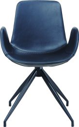 York Arm Chair (Black with Metal Base) 