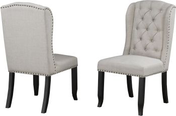 Memphis Tufted Dining Chair with Nail-Head Trim (Set of 2 - Beige) 