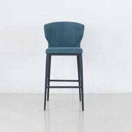 Cabo Bar Stool (Chenille Atlantis Seat With Metal Base) 