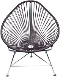 Acapulco Chair (Grey Weave on Chrome Frame) 