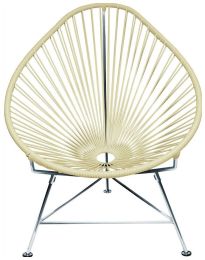 Acapulco Chair (Ivory Weave on Chrome Frame) 