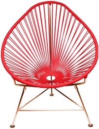 Acapulco Chair (Red Weave on Copper Frame) 