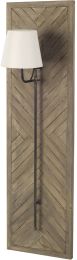 Vector Wall Sconce (Brown Wooden Body Copper Metal Rectangular) 