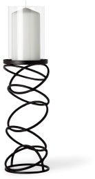 Omega Table Candle Holder (Medium Black Metal Stacked Ring) 