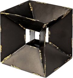 Pedro Black Metal Decorative Cube (Small) 