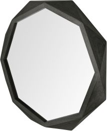 Aramis Wall Mirror (Octagon Black Wood Frame) 