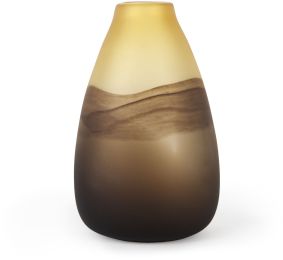 Pyla Vase (Large - Yellowith Brown Glass Sand Dune Inspired) 