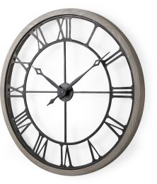 Mething Wall Clock (Large - Grey Farmhouse) 