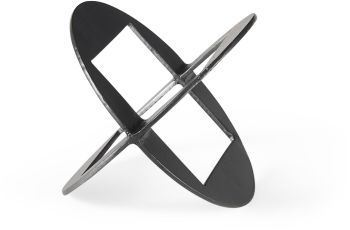 Cusco Geometric Decorative Object (Small - Black Iron Gunmetal) 