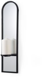 Evianna Wall Candle Holder (Mirrored with Black Metal Frame) 