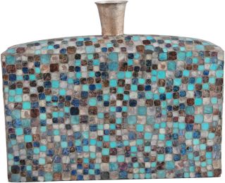 Azul Mosaic Vase (Low) 