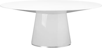 Otago Dining Table (Oval - White) 