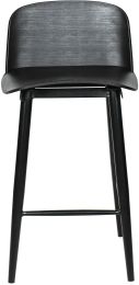 Looey Counter Stool (Set of 2 - Black) 