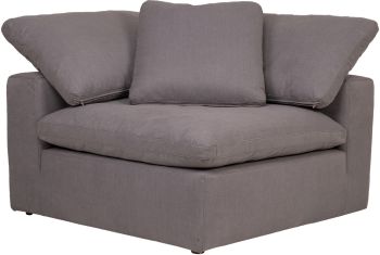 Clay Corner Chair (Light Grey Livesmart Fabric) 