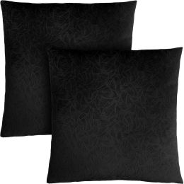 Talo Pillow (Set of 2 - Black Floral Velvet) 