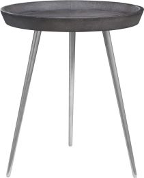 Josephine Side Table (Grey with Silver Base) 