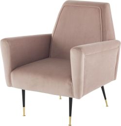 Victor Occasional Chair (Blush with Black Legs) 
