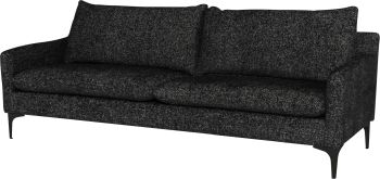 Anders Triple Seat Sofa (Salt & Pepper with Black Legs) 