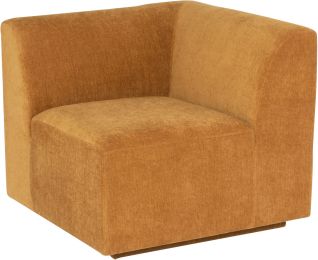 Lilou Modular Sofa (Right Corner - Amber with Black Legs) 