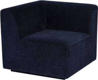 Lilou  Modular Sofa (Left Corner - Twilight with Black Legs) 