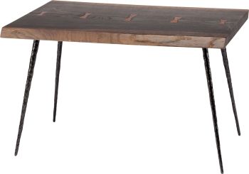 Nexa Side Table (Single - Seared Oak with Black Legs) 