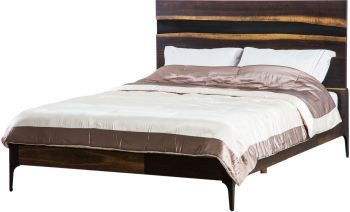 Prana Bed (King - Seared Oak with Black Legs) 