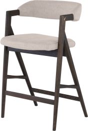 Anita Counter Stool (Beige with Seared Frame) 