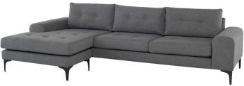 Colyn Sectional Sofa (Shale Grey with Black Legs) 