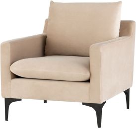 Anders Single Seat Sofa (Nude with Black Legs) 