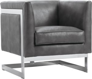 Soho Armchair (Stainless Steel & Cantina Magnetite) 