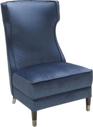 Frances Lounge Chair (Distressed - Ink Blue) 