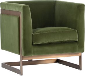 Soho Armchair (Antique Brass & Giotto Olive) 