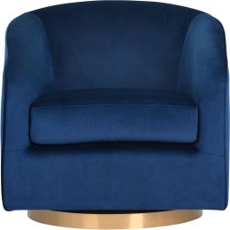 Hazel Swivel Lounge Chair (Navy Blue Sky) 
