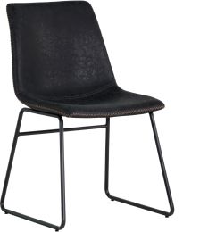 Cal Dining Chair (Set of 2 - Antique Black) 