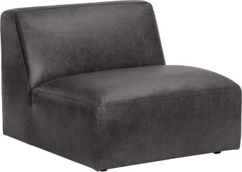 Watson Modular (Armless Chair - Marseille Black Leather) 