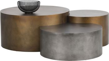 Neo Coffee Tables (Set of 3 - Antique Brass) 