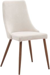 Cora Side Chair (Set of 2 - Beige & Walnut) 