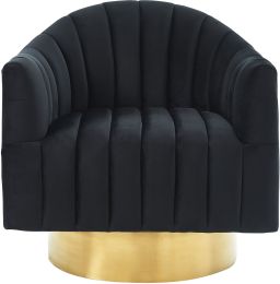 Cortina Accent Chair (Black & Gold) 