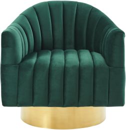 Cortina Accent Chair (Green & Gold) 