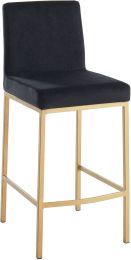 Diego 26 Inch Counter Stool (Set of 2 - Black and Gold Legs) 
