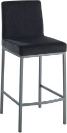 Diego 26 Inch Counter Stool (Set of 2 - Black and Grey Legs) 
