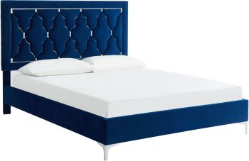Dolce Queen Platform Bed (Blue) 
