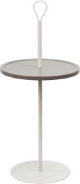 Felix Accent Table (Taupe and Off-White) 